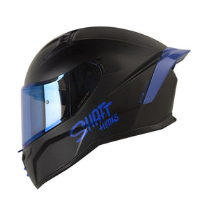 Casco integral shaft 504DV SOLID NEGRO MATE AZUL
