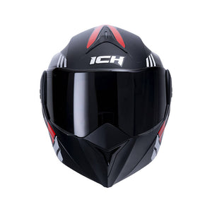 CASCO ABATIBLE ICH 3110 GINEX ROJO