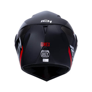 CASCO ABATIBLE ICH 3110 GINEX ROJO