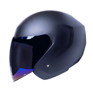 CASCO ABIERTO TECH + VISOR AZUL IRIDIUM