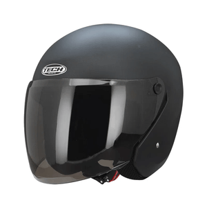 Casco Abierto TECH T10 Negro Mate