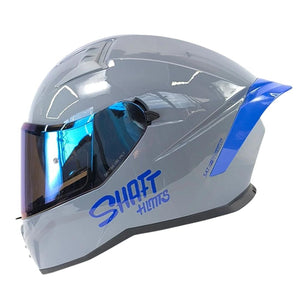 Casco integral shaft 504DV SOLID GRIS AZUL