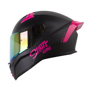 Casco integral shaft 504DV SOLID NEGRO MATE FUCSIA