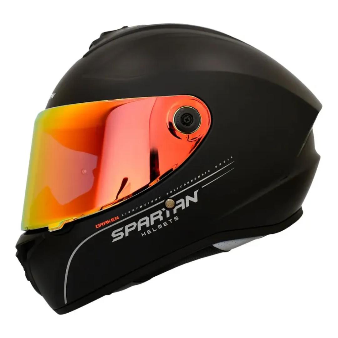 CASCO INTEGRAL SPARTAN DRAKEN SOLID NEGRO MATE