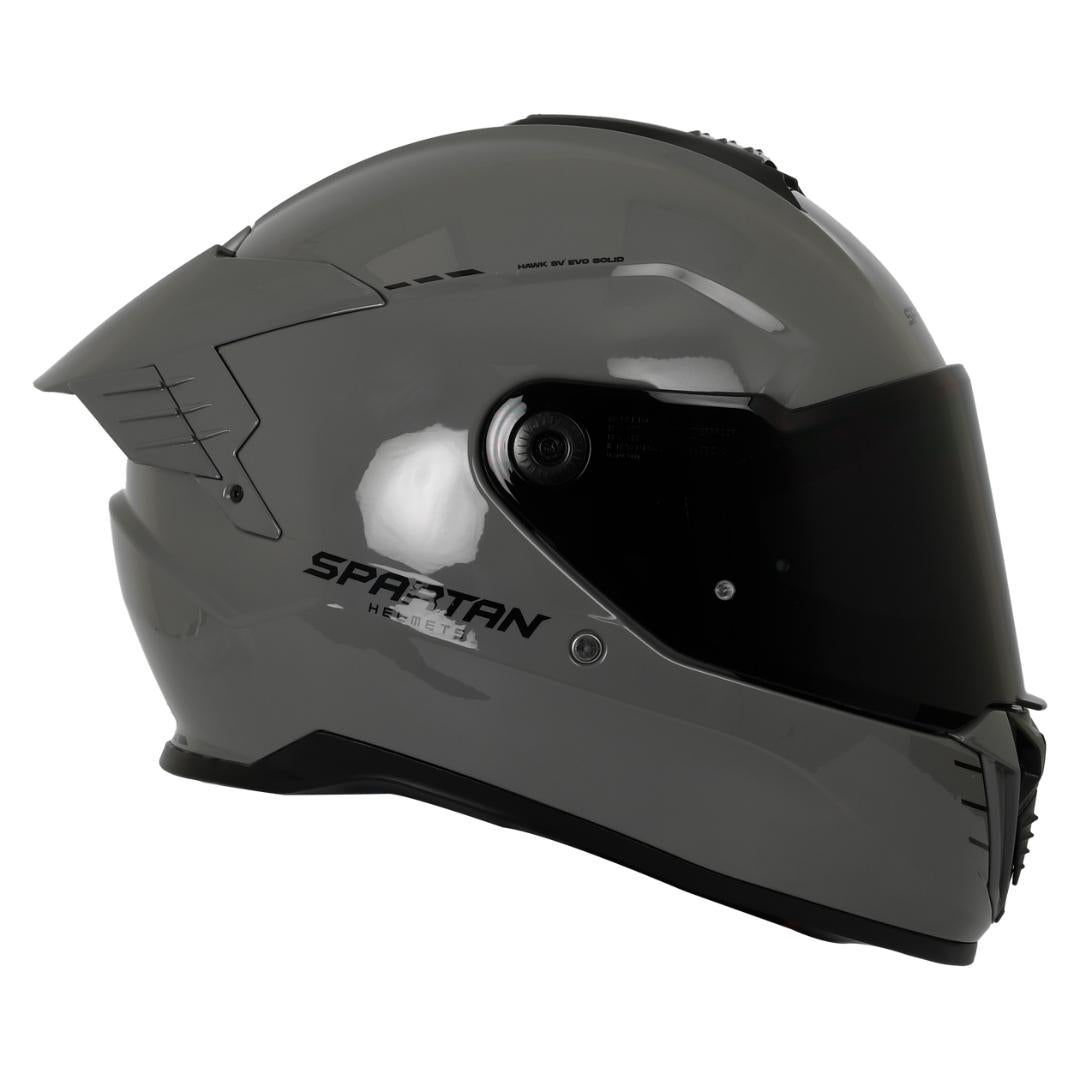 CASCO INTEGRAL SPARTAN HAWK EVO SOLID GRIS BRILLO