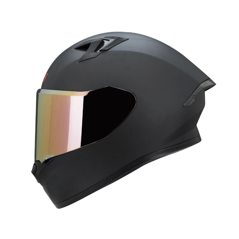 Casco integral ICH 503 negro mate + visor Dorado