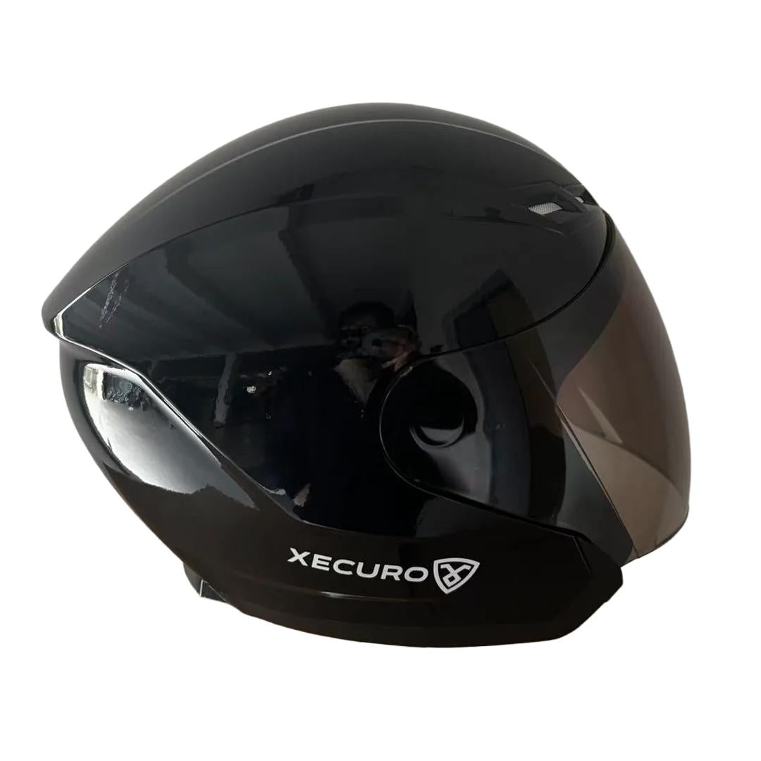 Casco abierto XECURO XR-710 SOLID NEGRO BRILLANTE