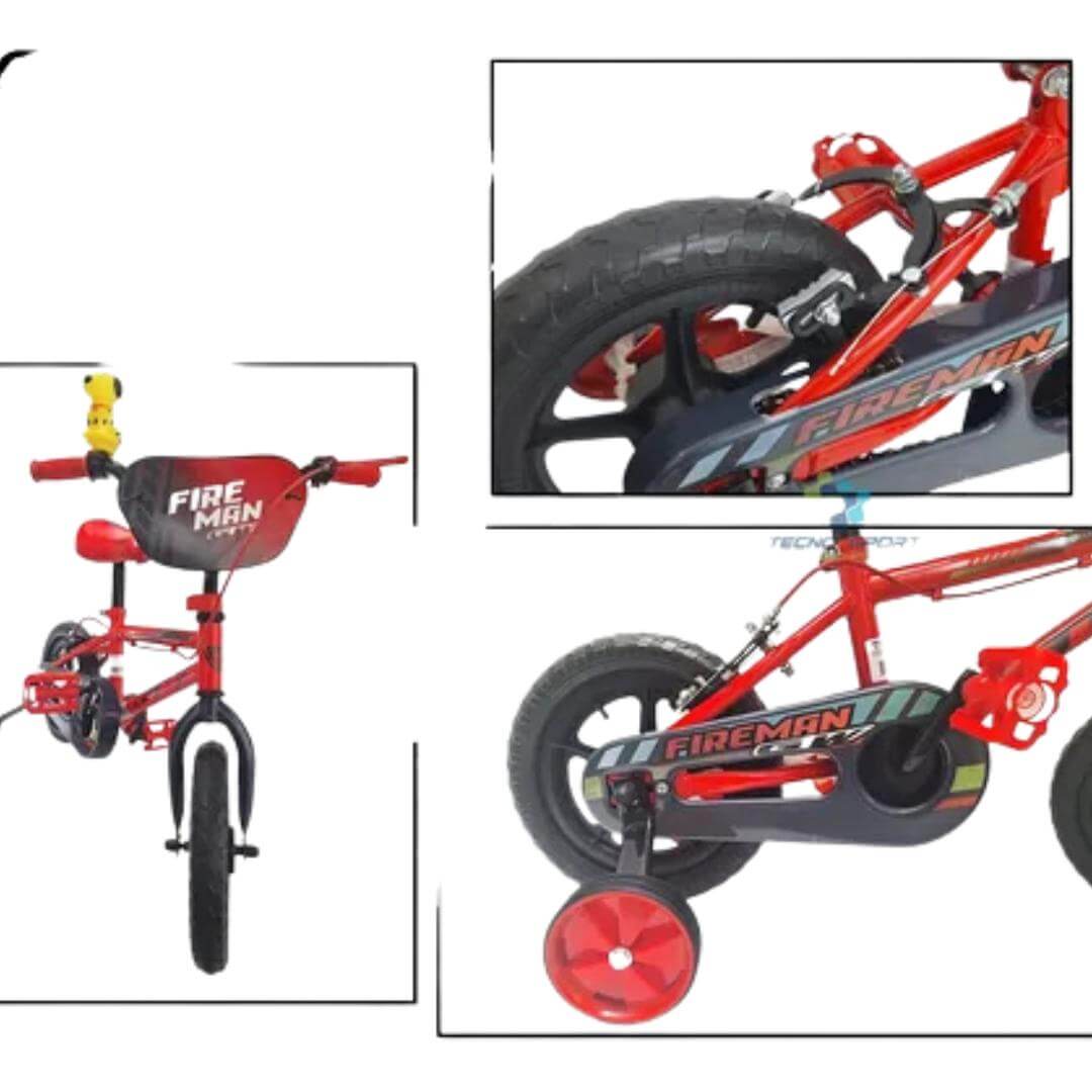 Bicicleta GW Rin12 PUSHBIKE FIREMAN ROJO