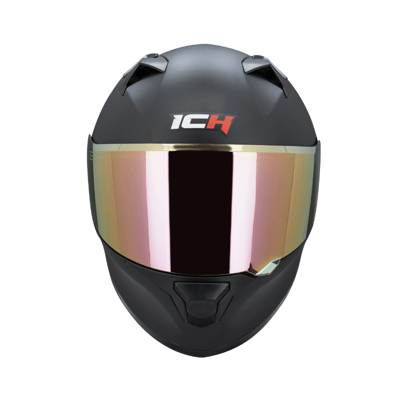 Casco integral ICH 503 negro mate + visor Dorado