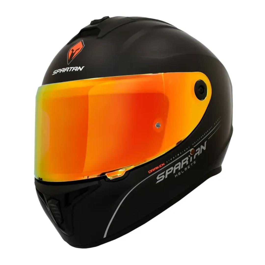 CASCO INTEGRAL SPARTAN DRAKEN SOLID NEGRO MATE