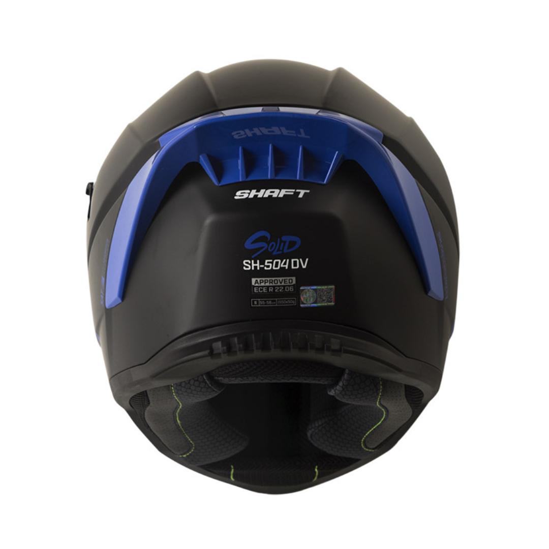 Casco integral shaft 504DV SOLID NEGRO MATE AZUL