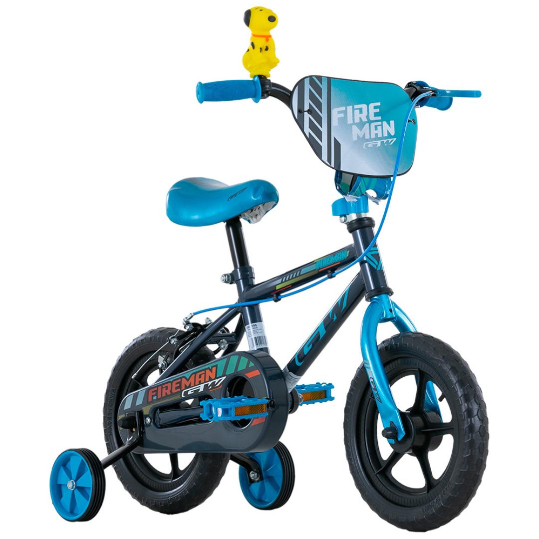 Bicicleta GW Rin12 PUSHBIKE FIREMAN AZUL