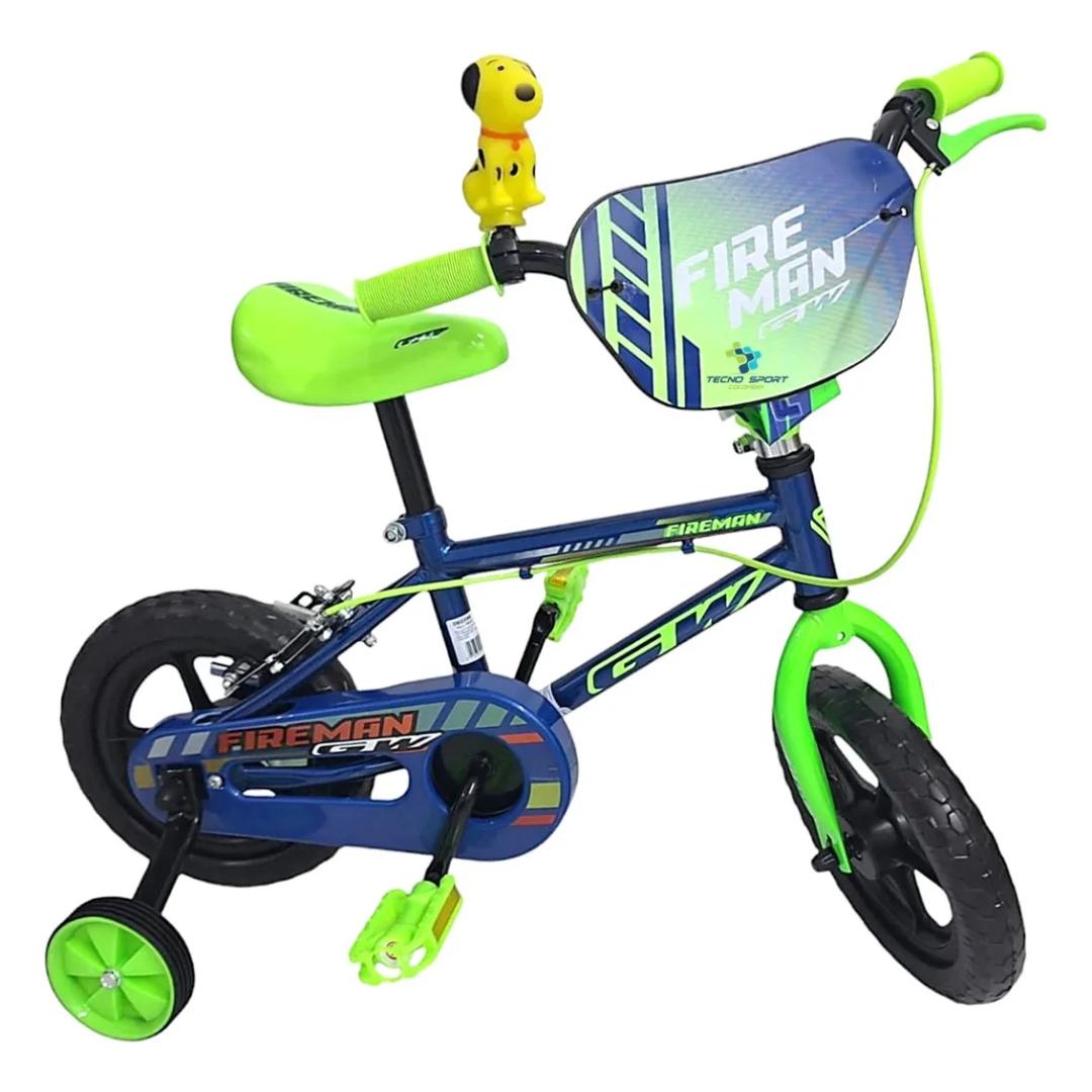 Bicicleta GW Rin12 PUSHBIKE FIREMAN VERDE