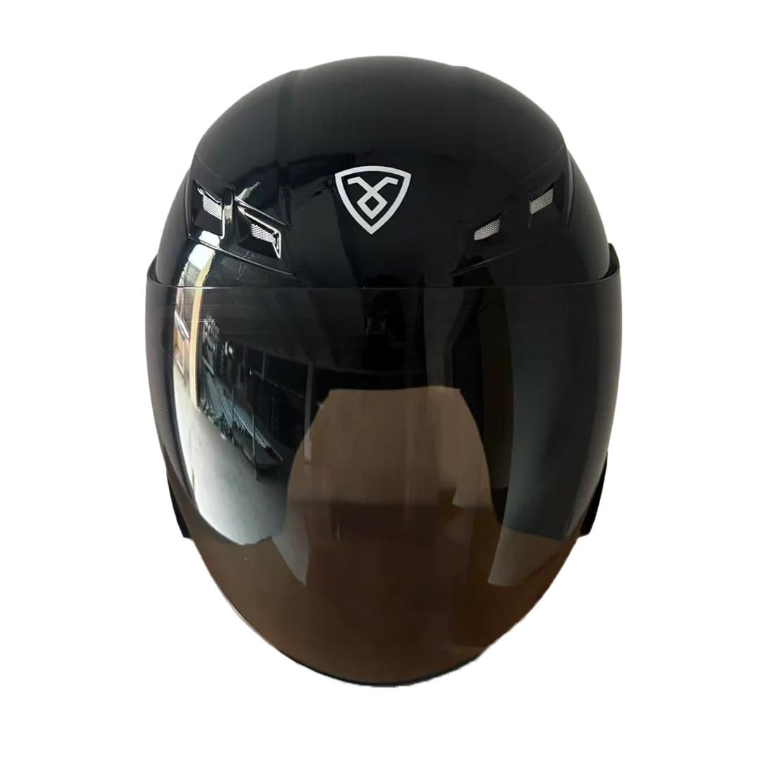 Casco abierto XECURO XR-710 SOLID NEGRO BRILLANTE