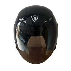 Casco abierto XECURO XR-710 SOLID NEGRO BRILLANTE