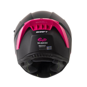 Casco integral shaft 504DV SOLID NEGRO MATE FUCSIA