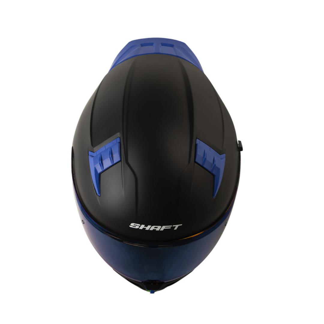 Casco integral shaft 504DV SOLID NEGRO MATE AZUL