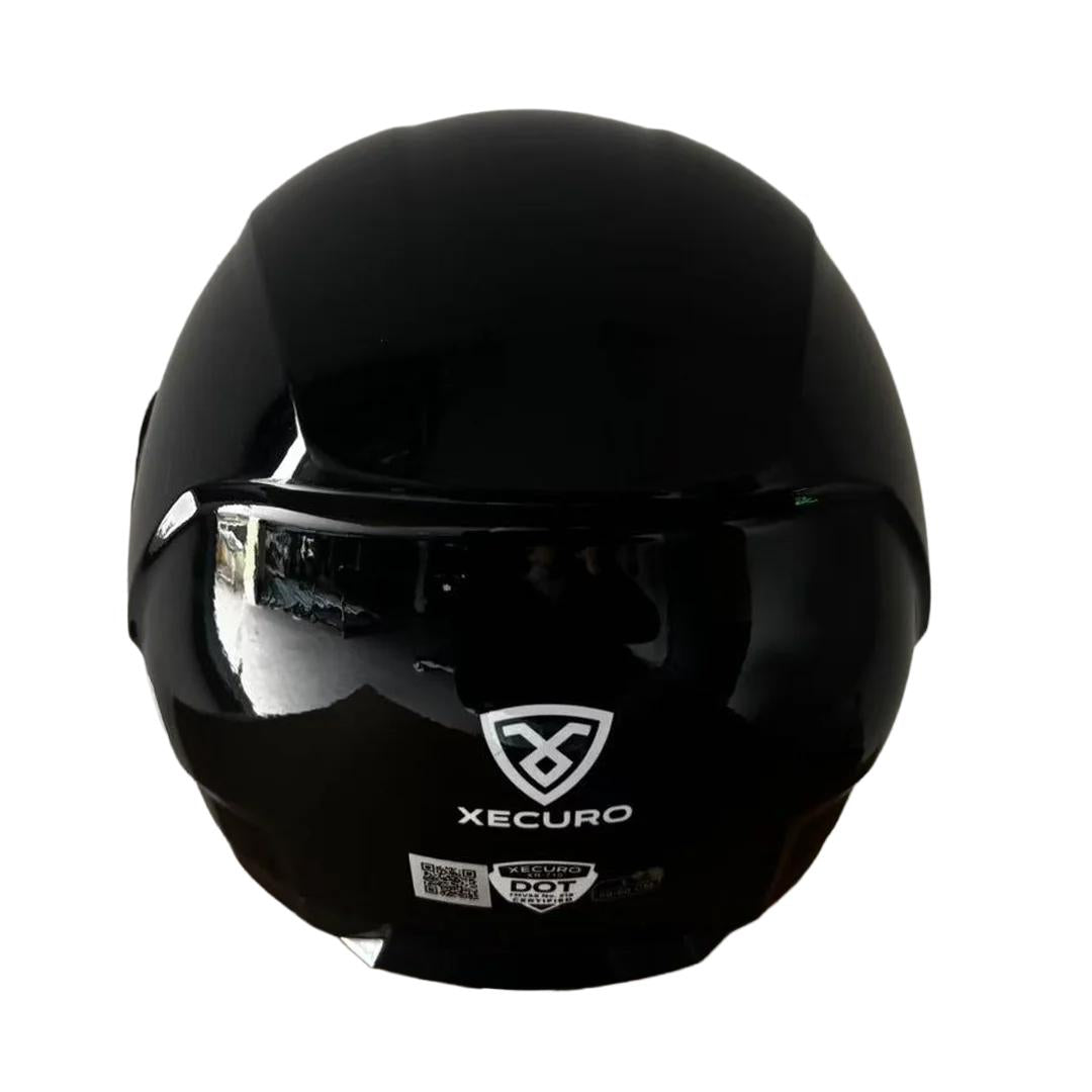 Casco abierto XECURO XR-710 SOLID NEGRO BRILLANTE