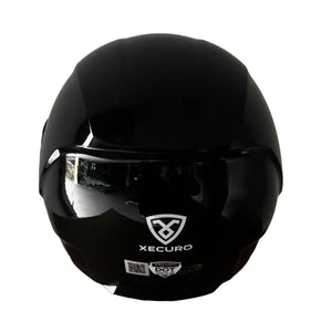Casco abierto XECURO XR-710 SOLID NEGRO BRILLANTE