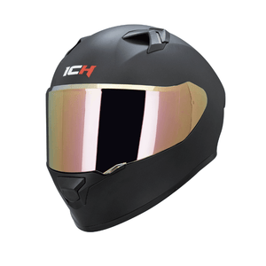 Casco integral ICH 503 negro mate + visor Dorado