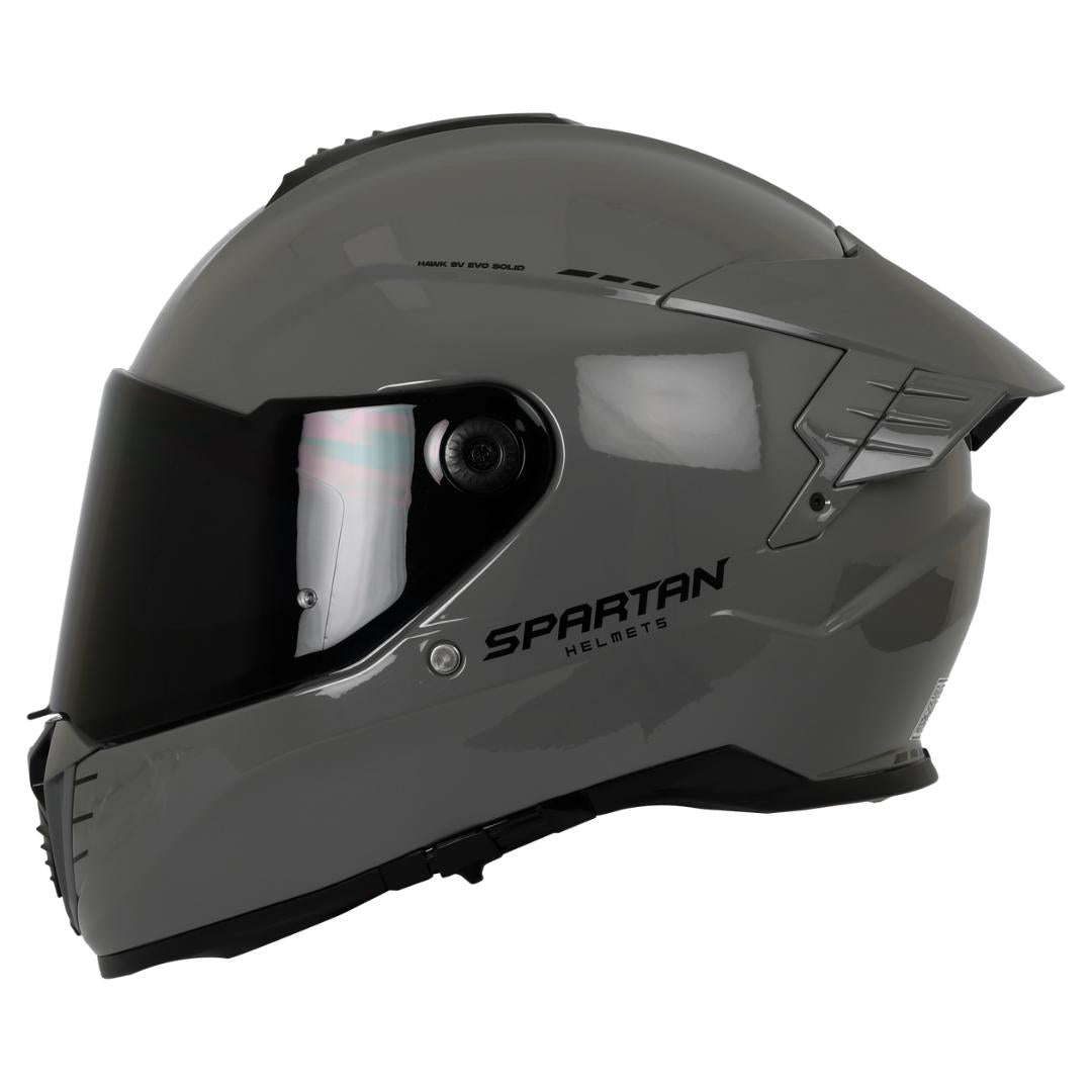 CASCO INTEGRAL SPARTAN HAWK EVO SOLID GRIS BRILLO