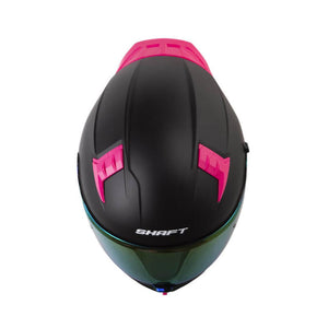 Casco integral shaft 504DV SOLID NEGRO MATE FUCSIA