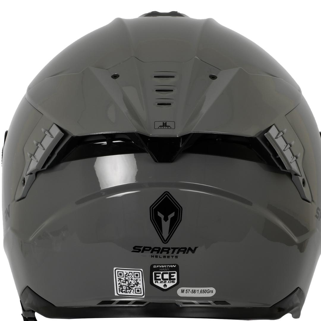 CASCO INTEGRAL SPARTAN HAWK EVO SOLID GRIS BRILLO