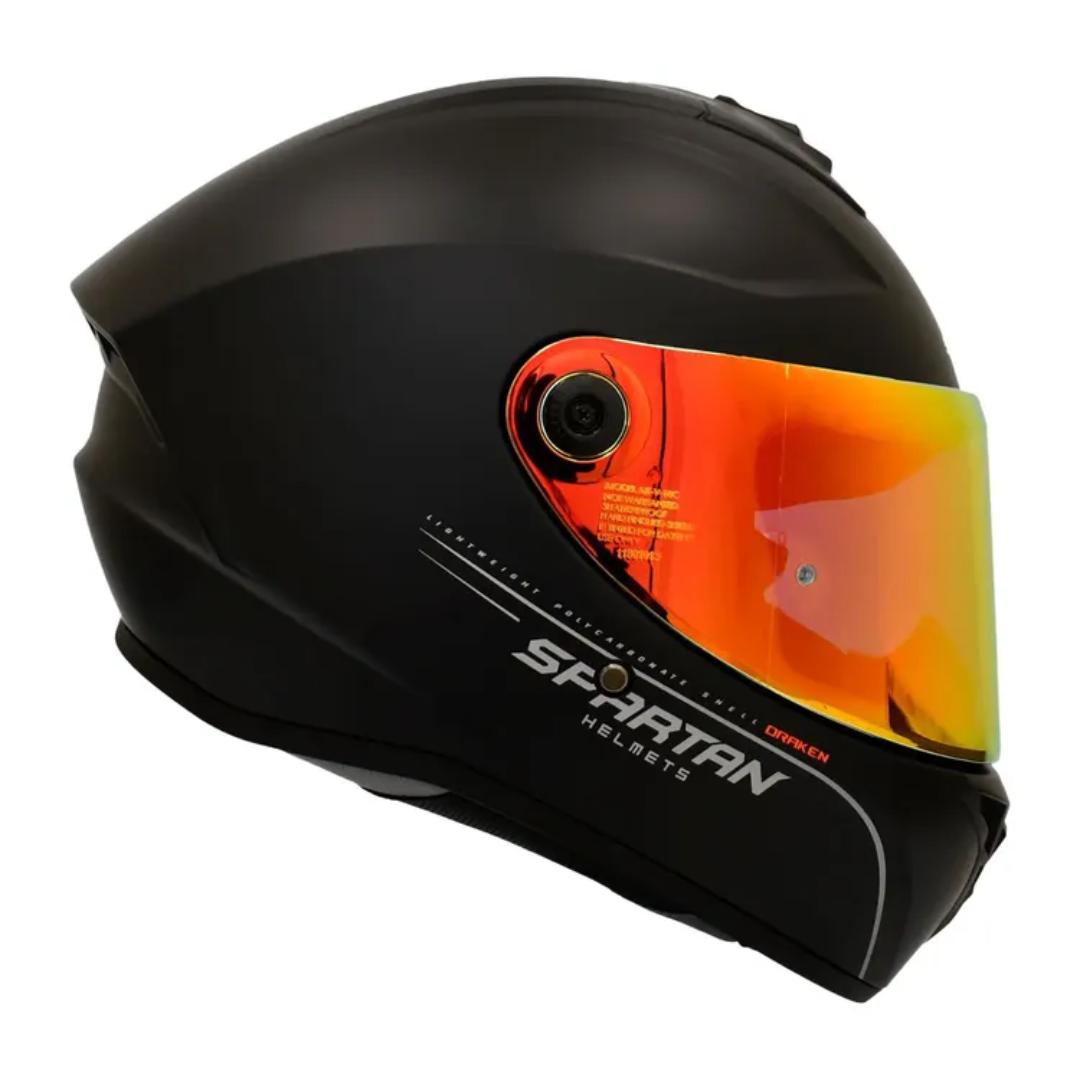 CASCO INTEGRAL SPARTAN DRAKEN SOLID NEGRO MATE
