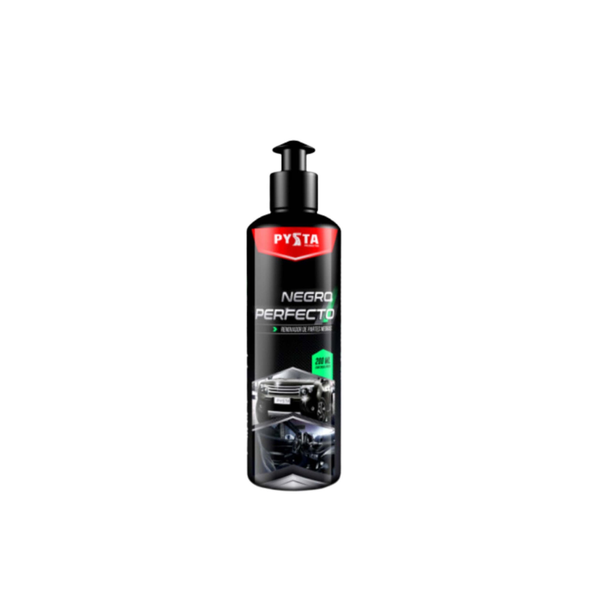 Restaurador de partes negras PYSTA negro perfecto x 200ml