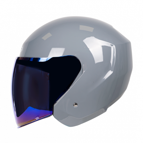 CASCO ABIERTO TECH GRIS+ VISOR AZUL IRIDIUM