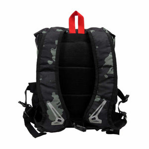 Morral Portacasco Impermeable Para Moto Camo Verde