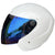 CASCO ABIERTO TECH BLANCO + VISOR AZUL