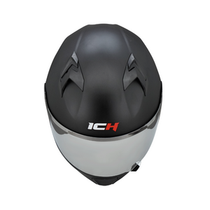 Casco integral ICH 503 negro mate + visor Plateado