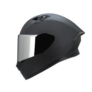 Casco integral ICH 503 negro mate + visor Plateado